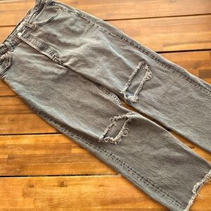 **Gray Levi rib cage straight jeans size 29